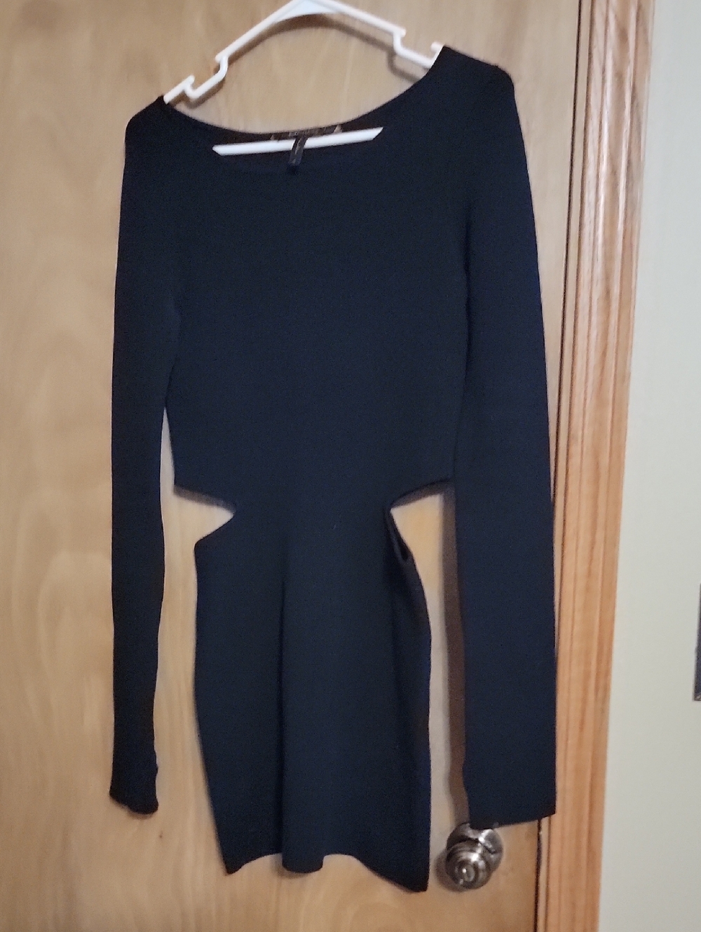 BCBGMaxAzria Black Long-Sleeve Cutout Bodycon Dress